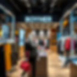 A vibrant display of fashion items at Boyner Ankara.