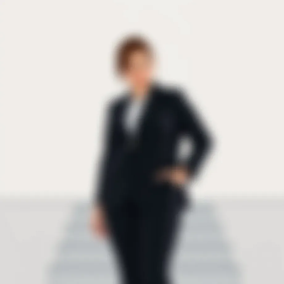 Elegant plus-size blazer suit ensemble