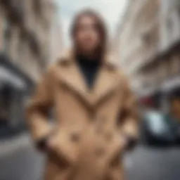 A stylish CNL coat displayed in an urban setting showcasing modern fashion.