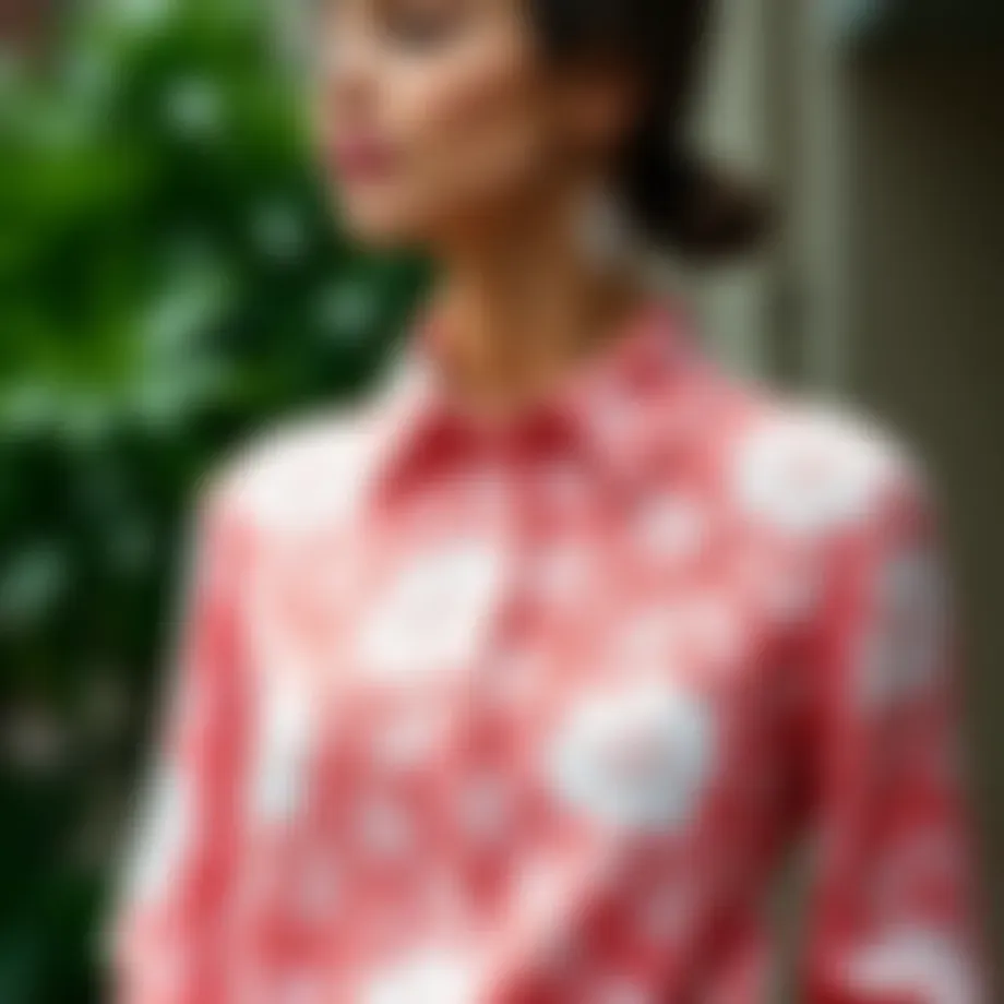 Elegant lace shirt design showcasing intricate patterns