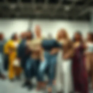 Diversity in Plus-Size Clothing A vibrant display of diverse plus-size clothing collections