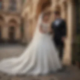 Elegant wedding ferace displayed beautifully