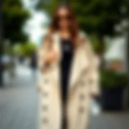 Stylish lightweight summer coat for elegant outings