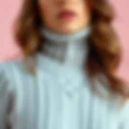 Elegant knit dress in soft pastel tone