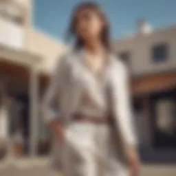 Stylish linen outfit for summer