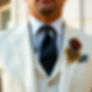 Stylish Accessories for Cream Suit Stylish accessories complementing a cream suit ensemble