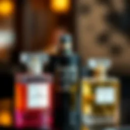 A collection of luxurious perfumes favored by celebrities
