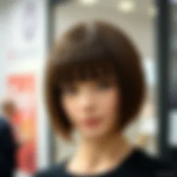 Chic bob haircut for oval face
