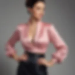 Elegant satin bolero draped gracefully over a chic outfit