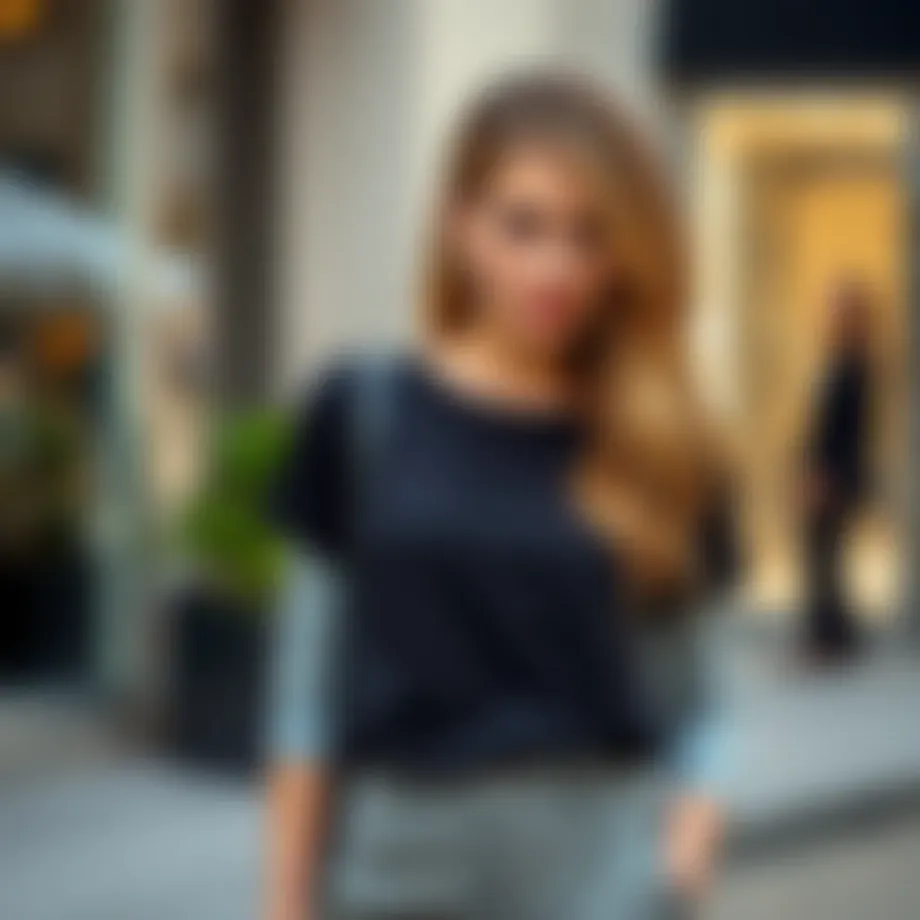 Stylish layering of short sleeves with long sleeves