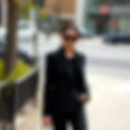 Elegant black jacket styled with a chic outfit
