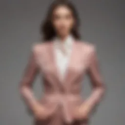 Elegant display of a Vakko suit showcasing fine tailoring and luxurious fabric.