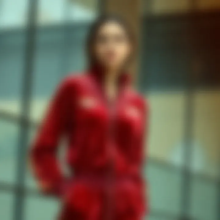 Luxurious velvet tracksuit showcasing elegance