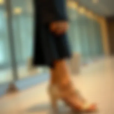 Formal Look with Fashion-Forward Chain Anklet Fashion-forward chain anklet in a formal setting
