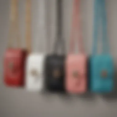 Diverse Styles of Chain Phone Bags Variety of chain phone bags in different styles and colors